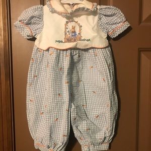 Vintage Embroidered Carrots Textured Jumpsuit